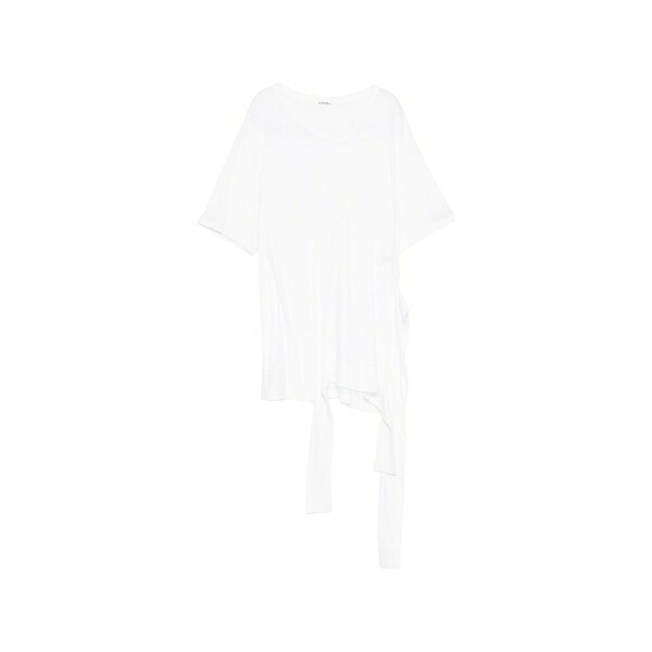リミフー レディース プルオーバー トップス Asymmetric jersey t-shirt White