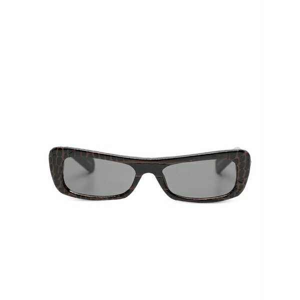 ジャクエムス メンズ サングラス・アイウェア 付属物 Capri crocodile-effect sunglasses Brown