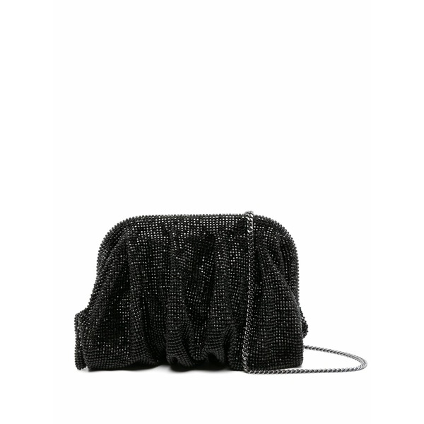 ベネデッタベルジッチーズ レディース クラッチペダル御徒面子 御徒面子 Beaded pleated clutch bag Black