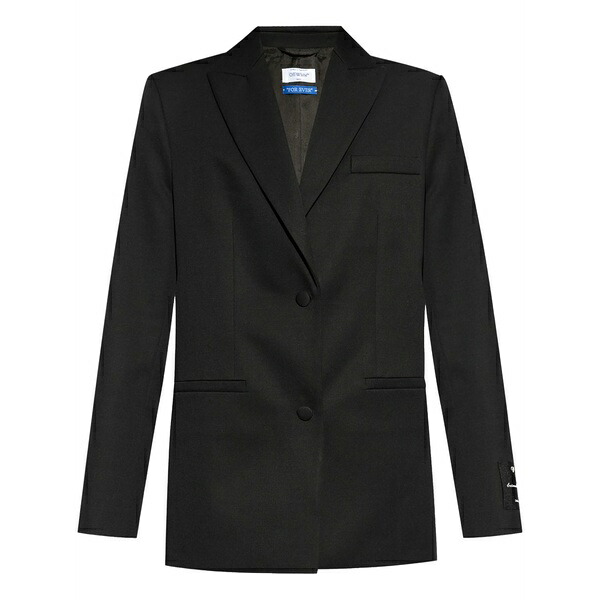象牙色 レディース 上衣＆上衣 アウター Wool blazer Black