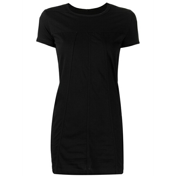 リックオウエンス レディース ティーシャツ トップス Panelled short-sleeved t-shirt Black
