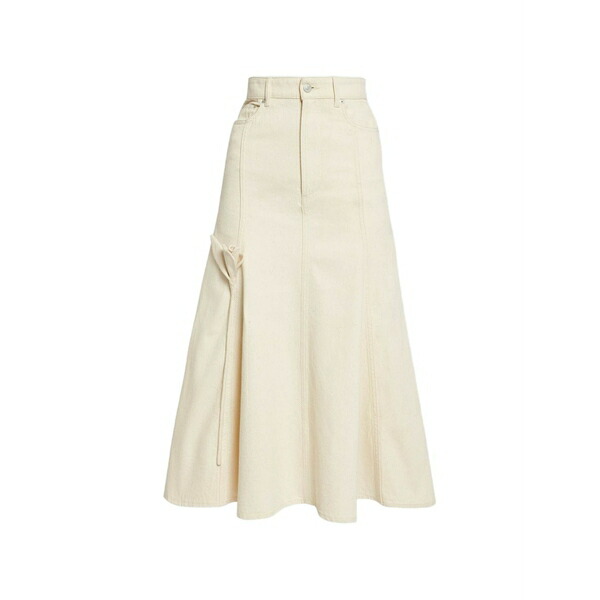 アーデム レディース スコート ボトムス Flared button-fastening MIDI skirt Neutrals