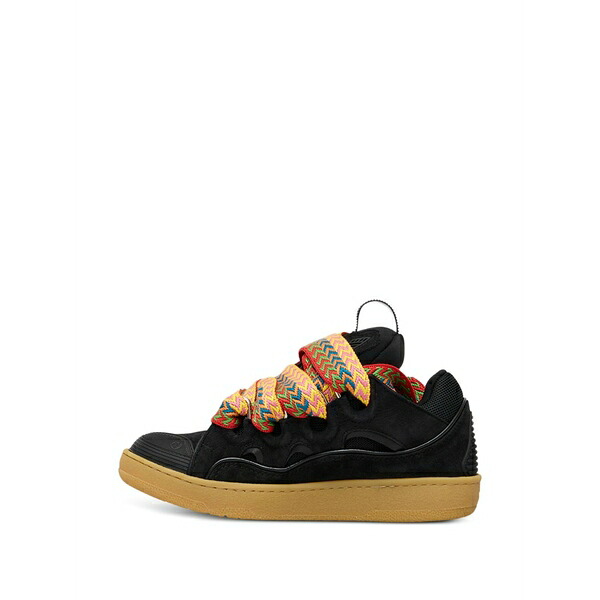 ランバン メンズ スニーカー シューズ Curb lace-up sneakers Black