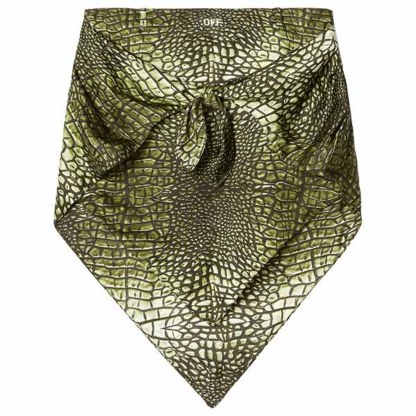 象牙色 レディース スコート ボトムス Croco bandana skirt  Green