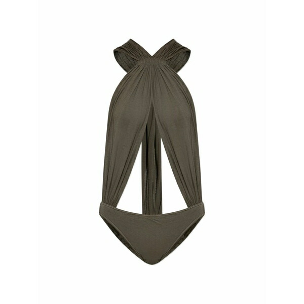 リックオウエンス レディース プルオーバー トップス Draped-design body Green