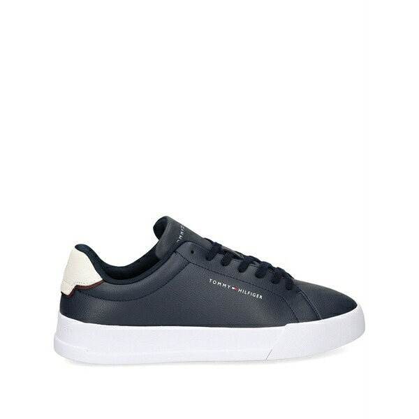 トミー ヒルフィガー メンズ スニーカー シューズ Leather sneakers Blue