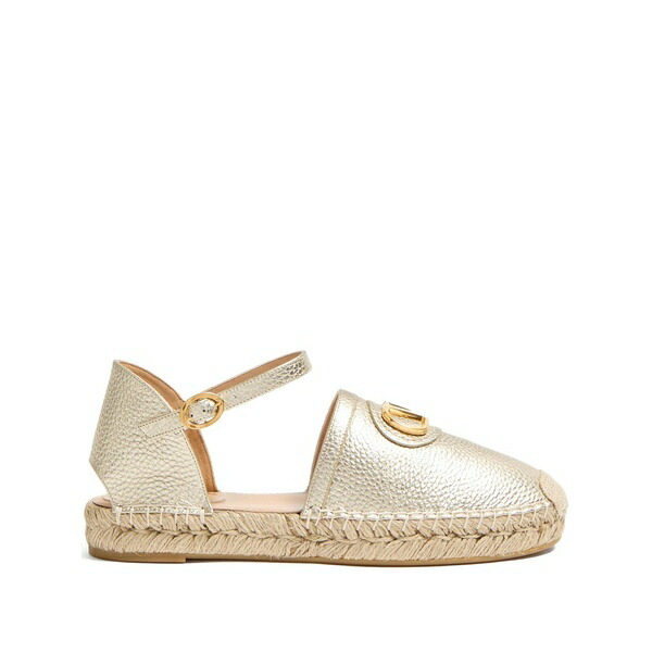 ヴァレンティノ ガラヴァーニ レディース サンダル シューズ V-logo signature espadrilles Gold