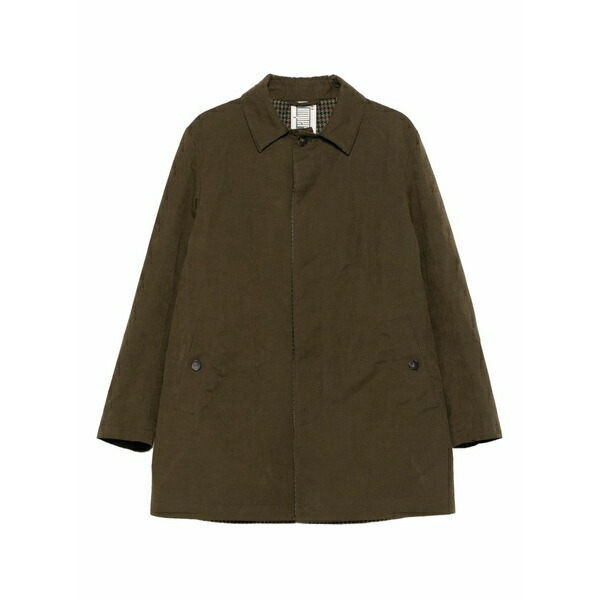 リンペルメアービレ メンズ 厚地の外套 アウター Buttoned raincoat Green