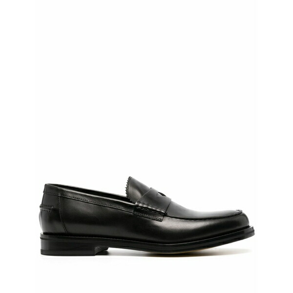 ドンカルズ メンズ スリッポン・ローファー シューズ Slip-on leather penny loafers Black