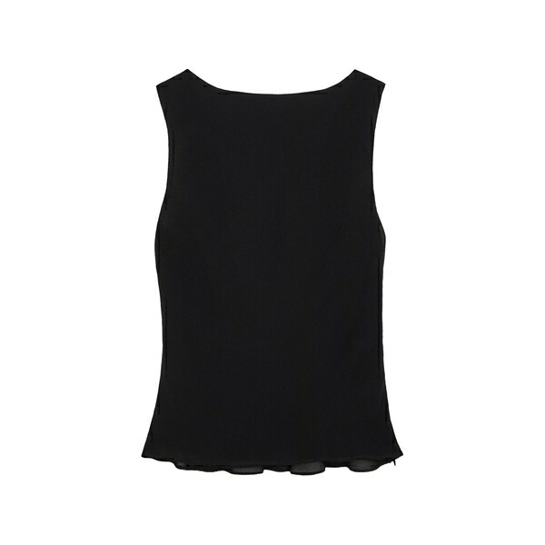 リフォメーション レディース プルオーバー トップス Dorthea boat-neck sleeveless blouse Black