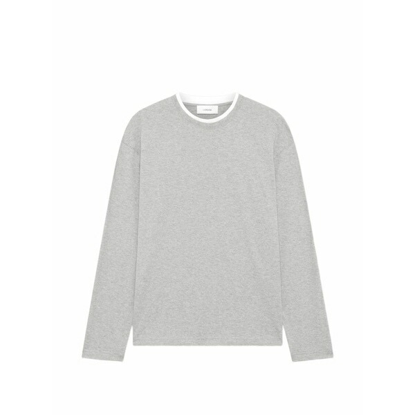 ラルディーニ メンズ プルオーバー トップス Cotton long-sleeve t-shirt Grey