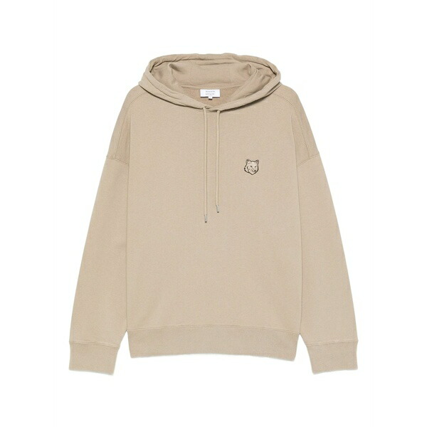 メゾン キツネ メンズ パーカー・スウェットシャツ アウター Drawstring fox-motif hoodie Neutrals｜asty 61,800円