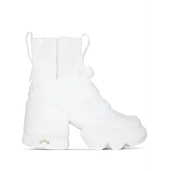 マルタンマルジェラ レディース ブーツ シューズ X reebok tabi instapump fury hi ankle boots White|asty