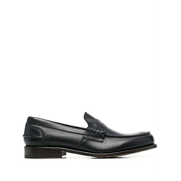 プレミアータ メンズ スリッポン・ローファー シューズ Slip-on pebbled-texture loafers Blue｜asty