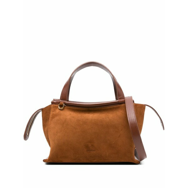 ワンドラー レディース トートバッグ 御徒面子 Small debossed-logo tote bag Brown