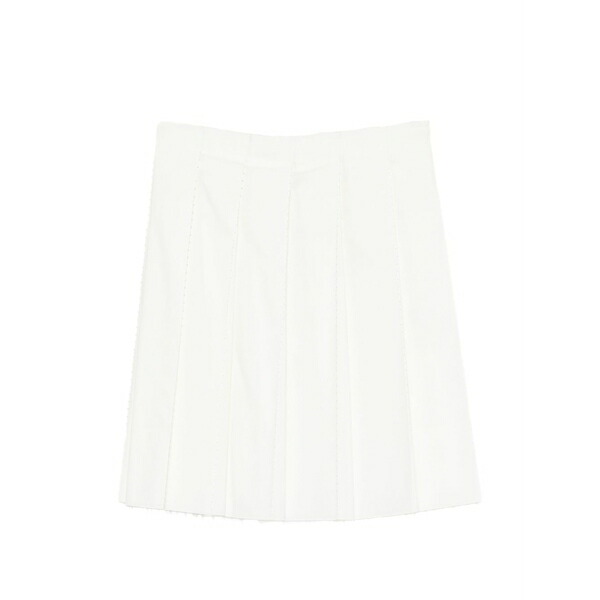 トーテム レディース スコート ボトムス Beaded pleated mini skirt White