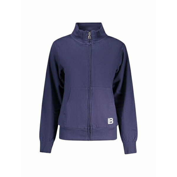 ラウラ ビアジョッティ レディース ジレー アウター Logo-patch zip-up sweatshirt Blue