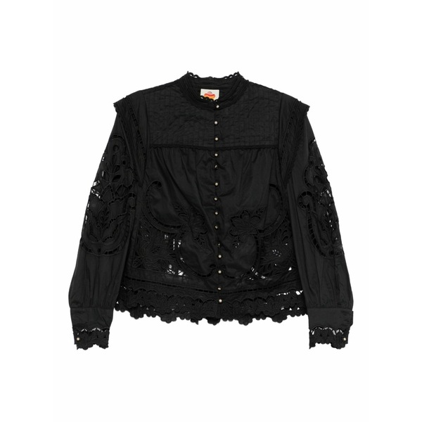 農園 リオ レディース プルオーバー トップス Cotton shirt Black