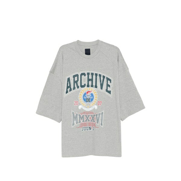 ジュン・ジー メンズ プルオーバー トップス Printed t-shirt Grey