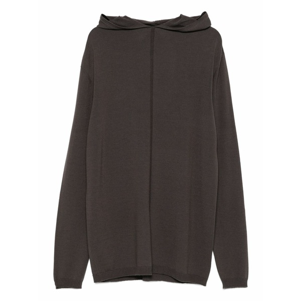リックオウエンス メンズ パーカー・スウェットシャツ アウター Wool hoodie Brown
