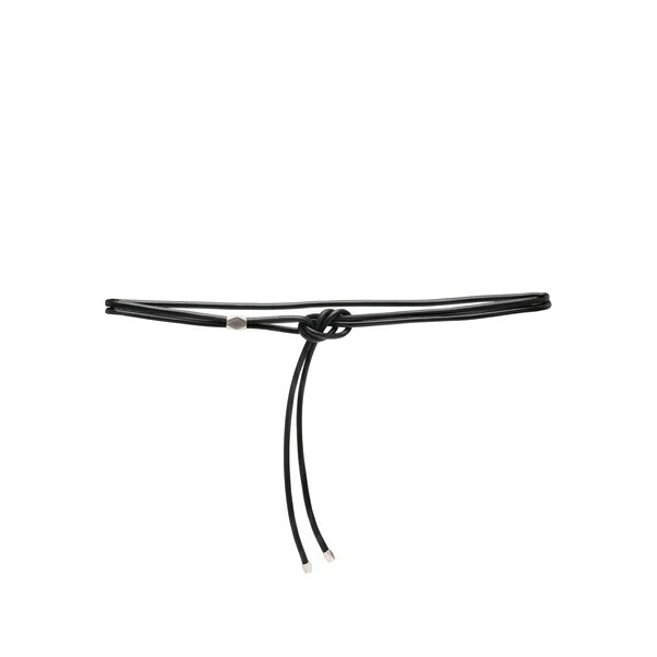 イザ呼びりん マラン レディース 三尺帯 付属物 Silvia leather belt Black
