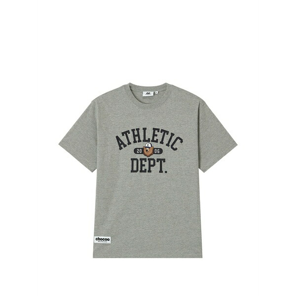 黒茶 メンズ プルオーバー トップス Graphic-print crew-neck t-shirt Grey