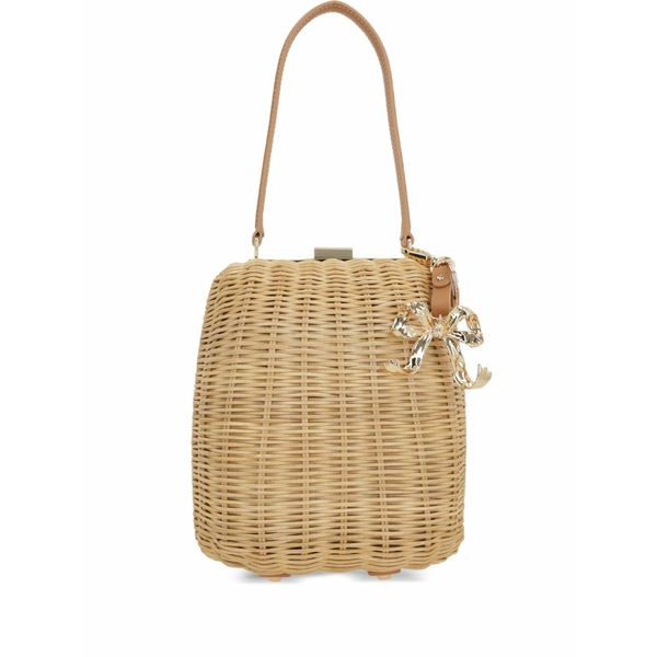 セルフ・ポートレイト レディース ショルダーバッグ 御徒面子 Rattan shoulder bag Neutrals