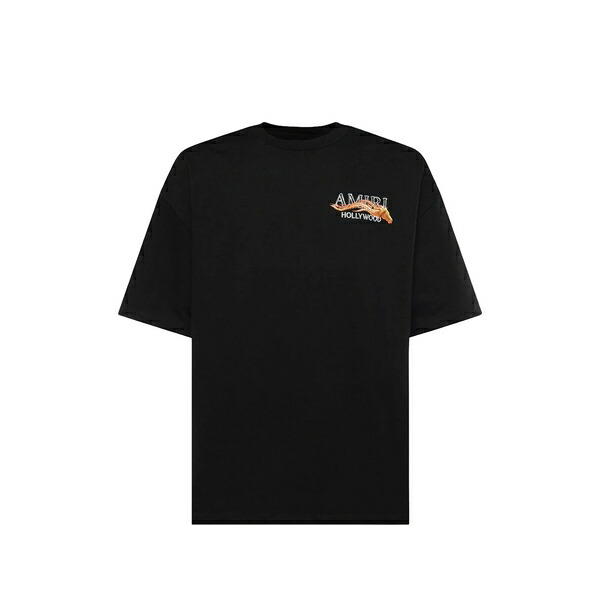 アミリ メンズ ティーシャツ トップス Hollywood horse printed t-shirt Black