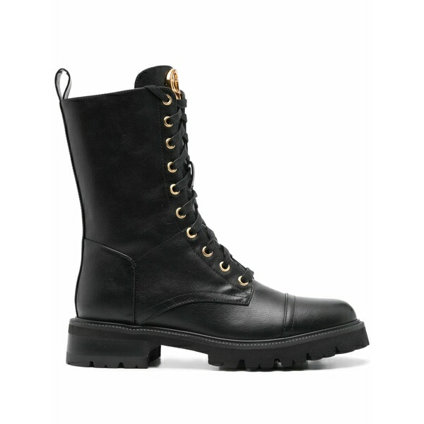 ツイン書き割り レディース ブーツ シューズ Lace-up boots Black