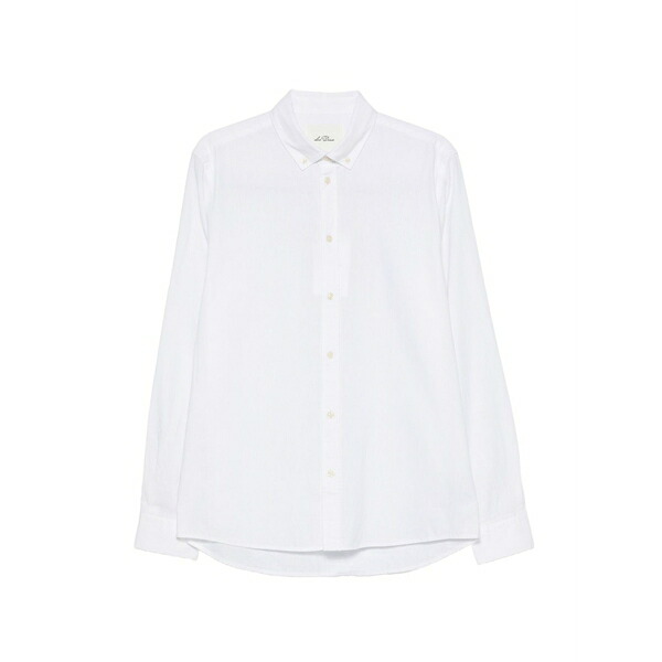 レ ドゥ メンズ シャツ トップス Button-down long-sleeve shirt White|asty