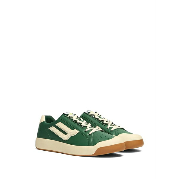 バリー レディース スニーカー シューズ Tennis collection logo-patch perforated sneakers Green