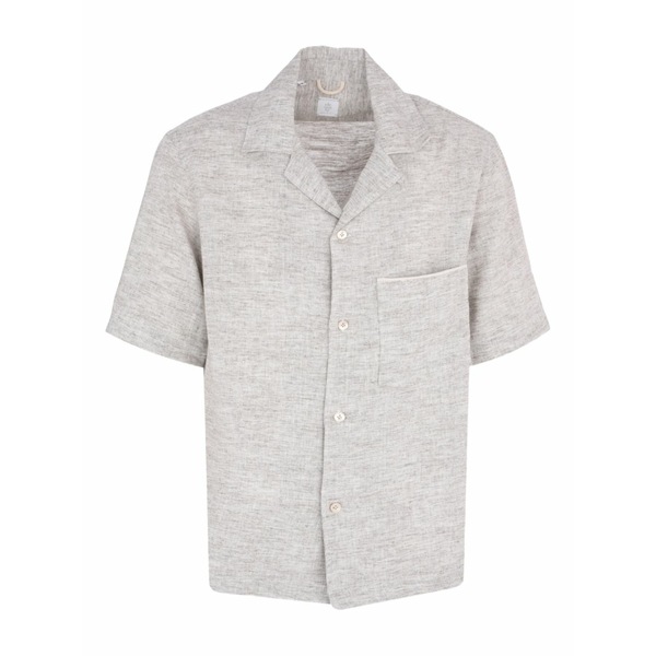 イレブンティ メンズ プルオーバー トップス Short-sleeve collared shirt Grey