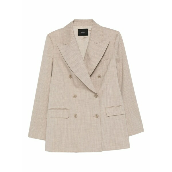 ジョセフ レディース 上衣＆上衣 アウター Double-breasted checked blazer Neutrals