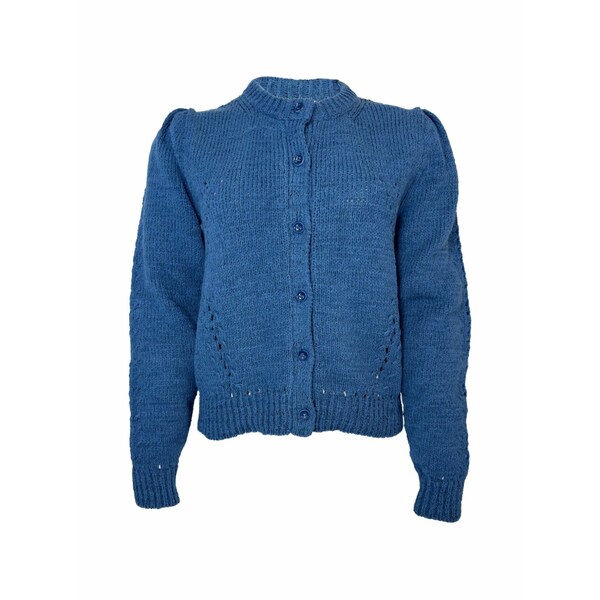 ウラ・ジョンソン レディース ジレー アウター Delphina puff-sleeved cardigan Blue