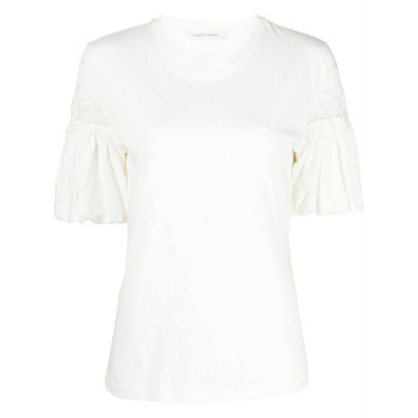 アルベルタ フェレッティ レディース プルオーバー トップス Puff-sleeve t-shirt White