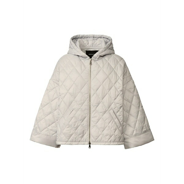 ファビアナ フィリッピ レディース 上衣＆上衣 アウター Quilted hooded jacket Grey