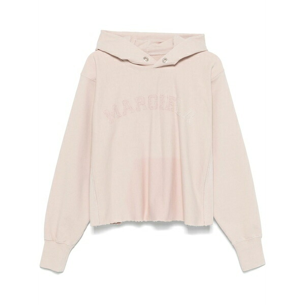 マルタンマルジェラ レディース パーカー・スウェットシャツ アウター Logo cotton hoodie Neutrals