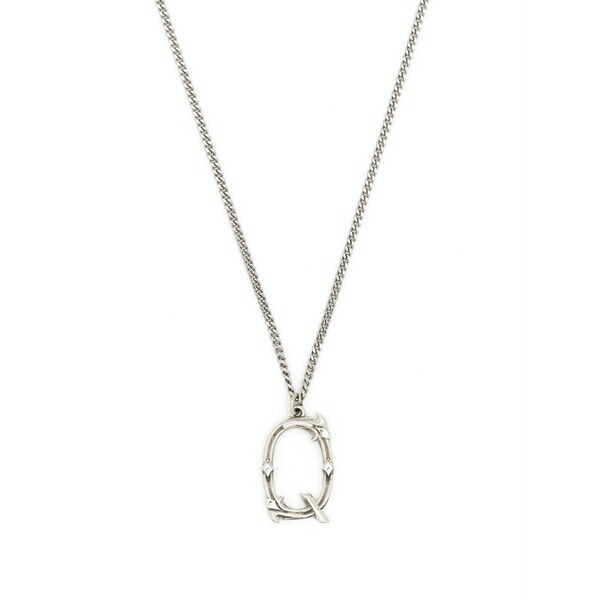 エマニュエレ ビコッキ メンズ 頸飾り・チョー鉄道車両 添え物 Alphabet pendant necklace Silver