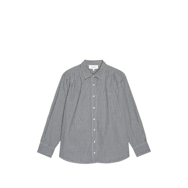 ザ・グレート レディース プルオーバー トップス Checked-pattern long-sleeved shirt Black