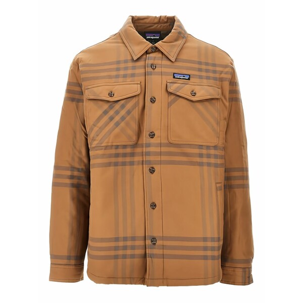 パタゴニア メンズ ティーシャツ トップス Plaid padded overshirt Brown