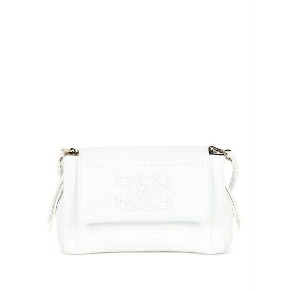 カサディ レディース ショルダーバッグ 御徒面子 Brera logo-embroidered clutch bag White