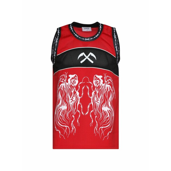 ウォーレンロータス メンズ カットソー トップス Reaper face off basketball jersey Red