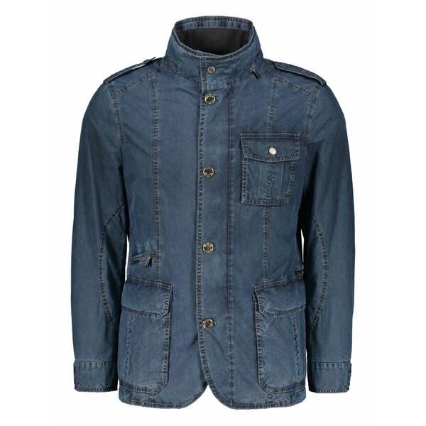 ムーレー メンズ 上衣＆上衣 アウター Flap-pockets denim jacket Blue