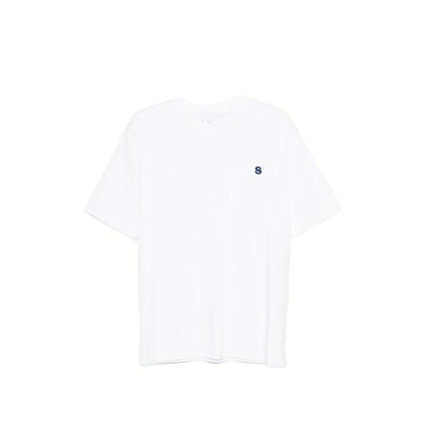 サカイ メンズ プルオーバー トップス Logo t-shirt White