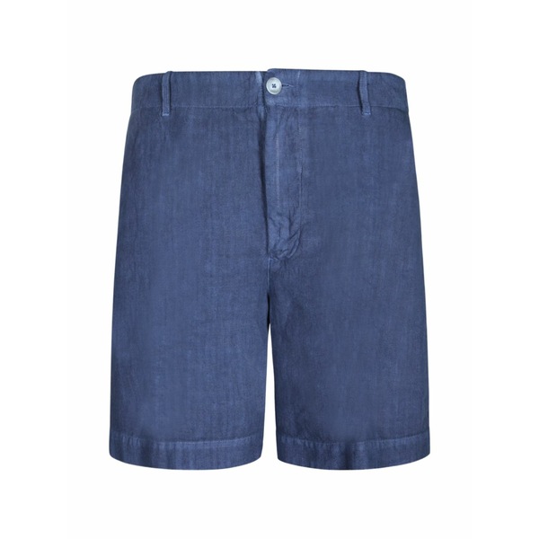 １２０％リノ メンズ 心地好いズボン下 ボトムス Elasticated-waistband patch-pocket shorts Blue