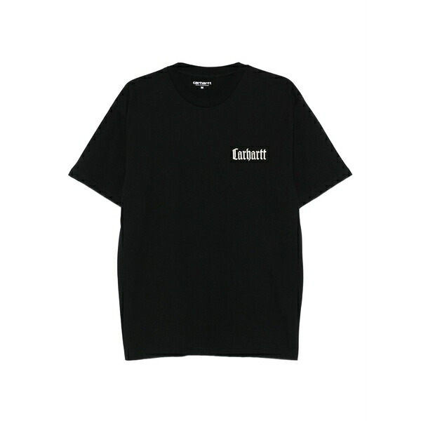鉄道車両ハート形 メンズ ティーシャツ トップス Embroidered-heart t-shirt Black