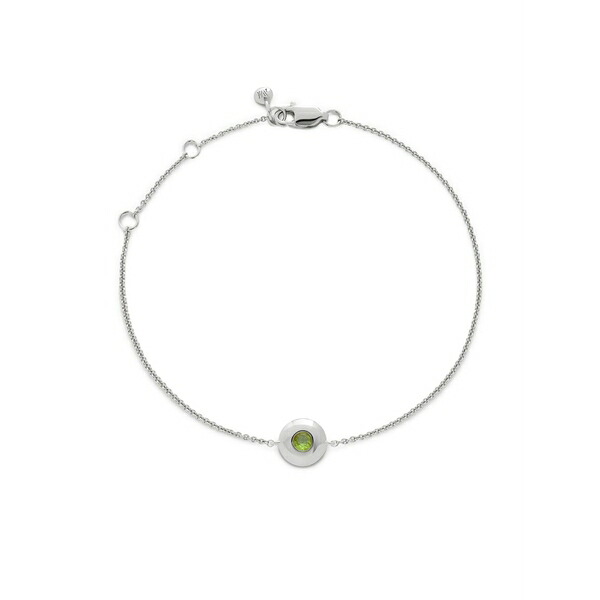 モニカヴィナダー レディース ブレスレット・バングル・アンクレット アクセサリー August peridot birthstone bracelet Silver|asty