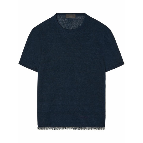 アラヌイ メンズ プルオーバー トップス Linen t-shirt Blue
