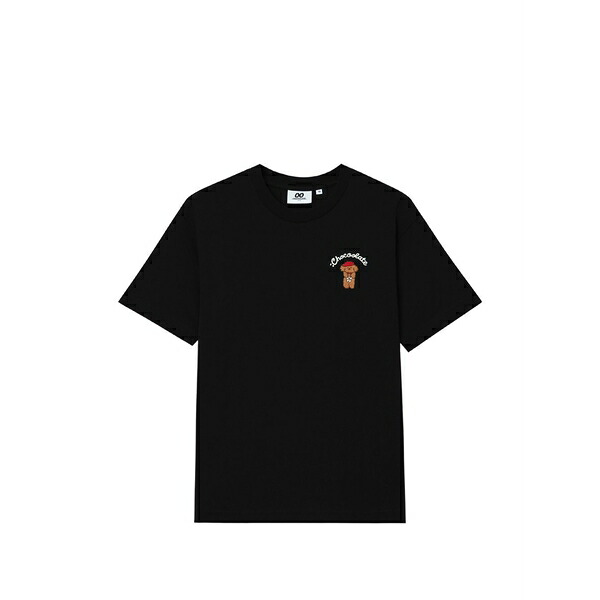 黒茶 レディース ティーシャツ トップス Print t-shirt Black