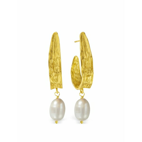 オットマンハンズ レディース ピアス＆イヤリング アクセサリー Judy pearl hoop earrings Gold｜asty